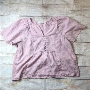 Madewell Courtyard Flutter-Sleeve Top